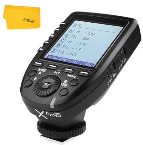 Godox Xpro-C E-TTL Flash remoto, wireless 2,4 G, trasmettitore remoto per flash, sincronizzazione ad alta velocità 1/8000s, sistema X, per fotocamere Canon EOS