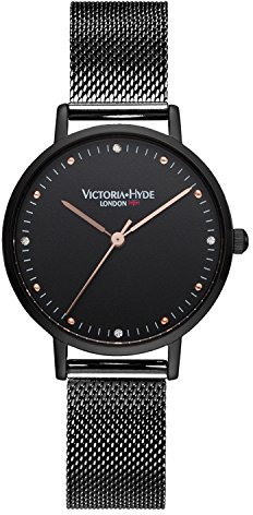 VICTORIA HYDE Damenuhr Roségold Armbanduhr Analog Quarz Damen Uhren Silber Ultra-flach Mesh-Armband Edelstahl