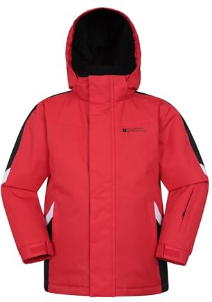 Mountain Warehouse Veste de Ski Raptor Enfants - Manteau Résistant à la Neige, Doublure Polaire, Jupe Pare-Neige Intégrée - Parfaite pour l'hiver Rouge 13 Ans