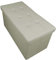 HomeHarmony® Quilted Top Folding Storage Ottoman Seat, Stool, Toy Storage Box Faux Leather (Cream, Large)