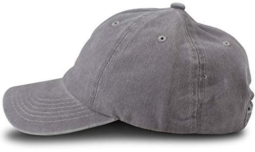 fashionchimp Baseballcap im Vintage Used-Look aus 100% Baumwolle, Unisex Jeans Denim Cap (Hellgrau)