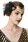 BABEYOND 1920s Stirnband Feder Damen 20er Jahre Stil Flapper Charleston Haarband Great Gatsby Damen Fasching Kostüm Accessoires Gold