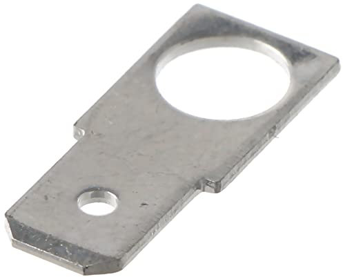 FASTON-Adapter M6 AUF FASTON 6,3 Faston Kontakt 6,3mm mit Ringöse M6, 45° gebogen