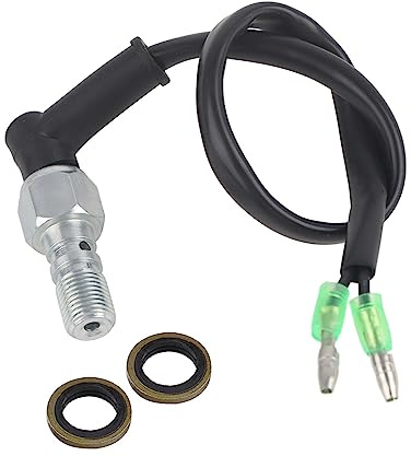 Motorrad Hydraulischer Bremslichtschalter, Universal-Fußrastenanlage Hydraulischer Bremslichtschalter Rücklichtschalter mit Unterlegscheiben für Motorräder (M10x1mm)
