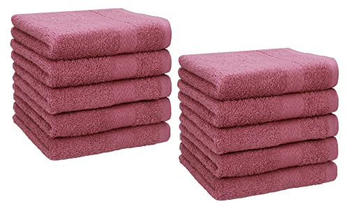Betz 10 Stück Seiftücher Seiftuch Seiflappen Set Premium 100% Baumwolle Seiflappen Set Größe 30 x 30 cm (Beere)