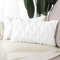 Madizz 2er Set Sanft Plüsch Kurze Wolle Samt Dekorativ Zierkissenbezüge Luxus Stil Kissenbezug für Sofa für Schlafzimmer Weiß 40x80 cm Rechteckig