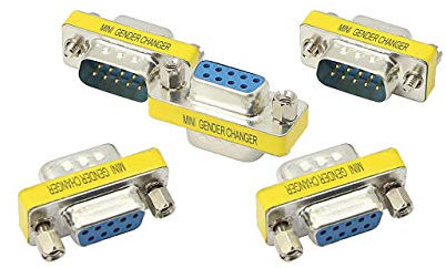 DB9 9 Pin RS-232 Serial Connector YAODHAOD DB9 Male to Female Cable Gender Changer Coupler Adapter 5 Packs(DB9 M/F)