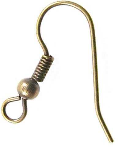 200pcs Hypoallergenic Earrings Fish Hooks Connectors 18mm Ear Wires Earwire Antique Bronze Plated Brass Earrings Making Findings CF20-4
