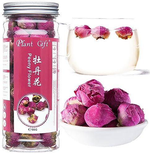 Plant Gift Peony Ball ( Paeonia lactiflora, pivoines fleuries, pivoines sechees ) Boule de parfum rose Fleurs de pivoine séchées naturelles, thé de pivoine chinoise, thé de pivoines 50G / 1.76oz