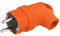 Prise Schuko avec prise de terre et poignée - 16 A - 230 V - Orange