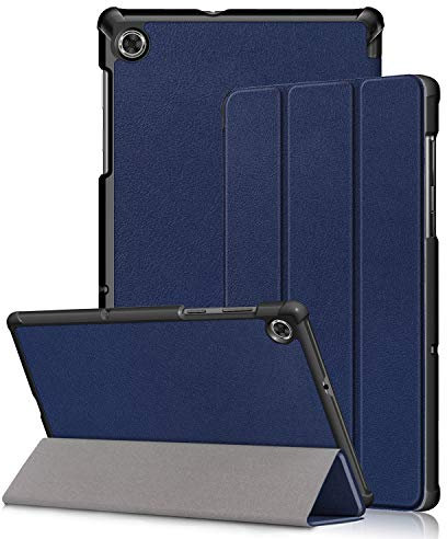 Kemocy Funda para Lenovo Tab M10 FHD Plus TB-X606F / TB-X606X,Flip Cover en Cuero PU con Soporte Carcasa para Lenovo Tab M10 FHD Plus 10,3 Pulgadas Tablet,Azul Oscuro