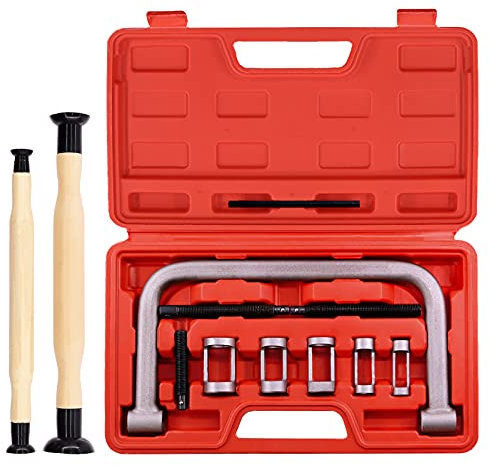 Mardatt 12 Pcs Valve Spring Compressor, Auto Compression C-Clamp Tool Service Assortment Kit and Valve Grinding Lapping Stick Tool Set for Motorcycle, Automotive, Vehicle Equipment