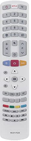 AULCMEET RC311-FUI3 Télécommande de Remplacement Compatible avec TCL Thomson UHD Android Smart TV 49UV6416W 55UV6416W