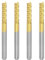 sourcing map Fresa per router CNC, 1/8 3,175 mm codolo 3 mm x 12 mm rivestito in titanio carburo di tungsteno fresa per incisione PCB fibra di plastica legno 4 pezzi