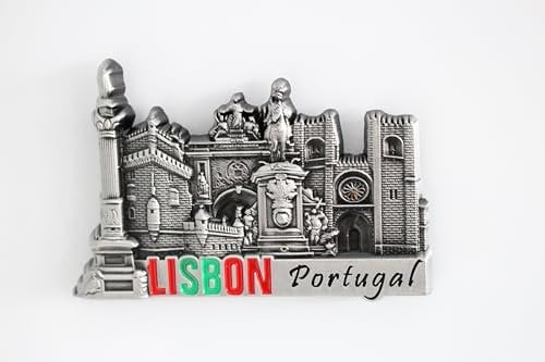 3D City Metal Fridge Magnets Country Holiday Souvenir London Paris NewYork Berlin Dubai Amsterdam Rome Prague Milan Barcelona Venice (Lisbon)