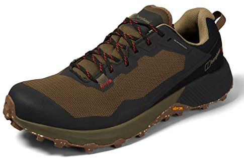 Berghaus Men's Revolute Active Walking Hiking Trail Shoes | Waterproof | Breathable | Durable | Vibram Rubber Sole, Strlimo/Ivygrn/Poincia/Aloe, 7