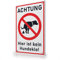 FLAGLY Premium kein Hundeklo Schild 30x20cm aus 3mm Alu Dibond inkl. Bohrungen MADE IN GERMANY - stabiles Hinweisschild/Warnschild, wetterfest & UV-beständig