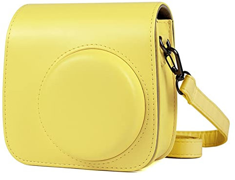 MGRAS Camera Bag PU Leather Case With Shoulder Strap Fit For Instax Mini 9 8 8+ Instant Film Camera Bag camera bag (Color : Yellow)