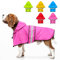 Weesiber Regenmantel Hund - Hunderegenmantel Wasserdicht Regenjacke Hund Reflektierend mit Leinenloch, Regencape für Hunde Mit Kapuze (M, Rosa)