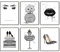 Silver Gray Fashion Wall Art Decor Mädchen Zimmer Dekor Wandkunst Drucke Parfüm Flasche, High Heels, Lippen schwarz und weiß Schlafzimmer Dekor 11x14 Zoll (27.9x35.6cm) Ungerahmt