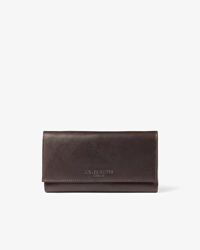 HOLZRICHTER Berlin – Große Damen Geldbörse aus Leder (No 4-3), Vintage, 11x19x3 cm, XXL Portemonnaie mit 22 Kartenfächern, 4 Hauptfächer und mittigem Münzfach Geldbeutel in Marone