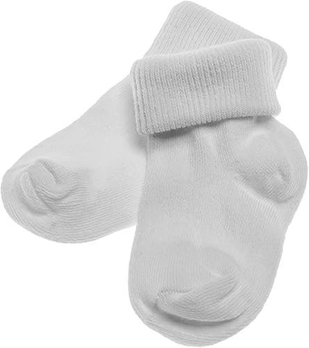 PETTI Artigiani Italiani Calzino Neonato Estivo, 6 Paia di Calzini Neonato in Cotone Filo di Scozia 100% Made in Italy, Calzini Neonato (6 Mesi, Bianco)