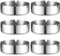 Edelstahl Aschenbecher, 6 Stück Tischplatte Aschenbecher, 8CM Tragbarer Aschenbecher,Windaschenbecher für Innenraum und Draußen, Silber