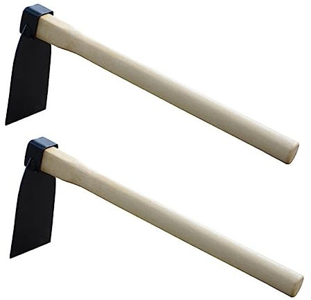 Yardwe 2piezas Pequeña De Hierro Resistente Al para Hortalizas y Trabajos De Jardinería Azadas Planas