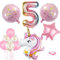GROVBLE 12 Stück Einhorn Luftballons,Einhorn Geburtstag,geburtstag 5 jahre mädchen Latex Luftballons EinhornThemenparty für Kindergeburtstage Mädchen Geburtstags Festival Party Dekoration (cc)