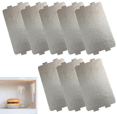 Mica Microondas, Hoja de Mica, Placa Mica Microondas, Accesorios de Placas de Mica, Mica de Placas Hojas de Microondas, Cortable Cubierta de Mica,para Electrodomésticos de Cocina,116 x 65 mm,8 Piezas