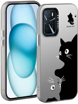 YUXING Handyhülle für Oppo A16 / Oppo A16s / Oppo A54s / Oppo A53 /A53s Hülle Kunst Muster Design Ultra Dünn Stoßfestes Schutzhülle Bumper Case Cover (Cat)