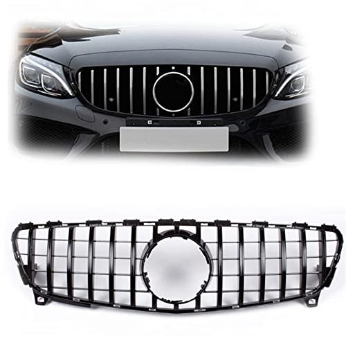 VIDOJI Kühlergrill Für Benz W176 A-Klasse 2016-2018 A250 A200 A45 Facelift Schwarz GT Auto Obere Stoßstange Haube Mesh Grid Grill Kit