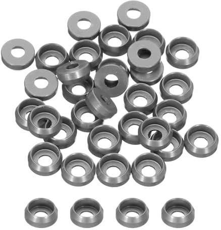 QUARKZMAN Rondelles Coniques M2 Avec Tête en Forme de Coupe, Diamètre du Trou 2mm/0.08, Rondelles en Aluminium pour Vis RC/FPV/PC/Drone/Accessoires Mécaniques, Lot de 40 (Gris)