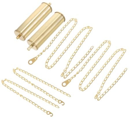 WOONEKY Bodenuhr Gewichtsdekor Aus Eisen 5.12 Zoll Standuhr Ersatzgewicht Mit Kette Und Haken Stilvolles Uhrwerk Zubehör Für Wohn- Und Büroeinrichtung