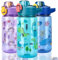 Kids Water Bottle With Straw, 600ml Toddler Drinks for School, Leakproof Children's BPA-Free Tritan Sport Bottle for Girls Boys