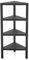 DIVCHI 4 Tier Corner Shelf Triangle Space-Saving Freestanding Shelving Unit | Storage Shelves | Display Rack | Bookcase | Kitchen Stand | Living Room Organiser | Bedroom Bookshelf (Black)