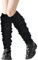 Yunkctuk Kniestrümpfe Damen, Modische Overknees Strümpfe Damen Winter, Weiche und Kuschelige Gestrickte Leg Warmers, Trendige Knee High Socks für Stylische Outfits