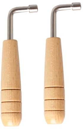 Abaodam 2 Stück Einstellschlüssel Für Leierharfe Mit Holzgriff Kompakter Schraubenschlüssel Für Präzises Stimmen Von Saiteninstrumenten Ergonomisch Und Langlebig
