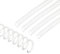 PATIKIL 13mm (1/2) Bobines de reliure spirale en plastique, 100 pièces Bobines de reliure 105 feuilles de capacité 3:1 Bobines de reliure pour la reliure de feuilles de papier,Transparent
