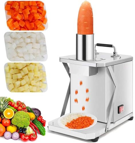 XNYXLPP Commercial Vegetable Dicer Electric Vegetable Slicer Automatic Potato Onion Carrot Dicing Cube Cutting Machine Vegetable Chopper