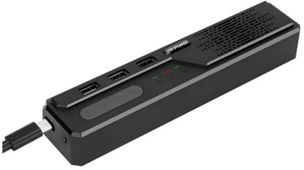 Bamberg HUB USB para PC con Altavoz Bluetooth, Concentrador de Altavoces Multifuncional para Escritorio con Micrófono y Función de Ajuste de Volumen
