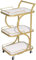 RFSHGIOP Hotels Creative Restaurant, Barwagen aus Metall und Marmor, Küchenwagen, Servierwagen, Sideboard, Küchenregal, 3 Etagen, Trolleys, Getränkewagen, Barwagen, Getränkeschrank