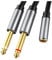 Cpolebev Adaptateur de Câble 3,5 mm vers Double 6,5 mm Jack Mono Mâle 6,5 vers Cordon Audio Stéréo 3,5 pour Amplificateur de Mixage DVD Adaptateur 6,35 mm A