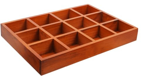 TOYANDONA Jardinera Rectangular De Madera Caja De Jardinera para Plantas Diseño Vintage Multirejilla