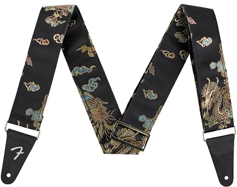 Fender Satin Dragon Strap, Black