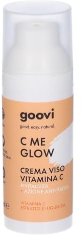 Goovi, C Me Glow Gesichtscreme mit Vitamin C, feuchtigkeitsspendend, revitalisierend und antioxidativ, mit Inhaltsstoffen natürlichen Ursprungs, macht die Haut ebenmäßiger und strahlender, 30 ml