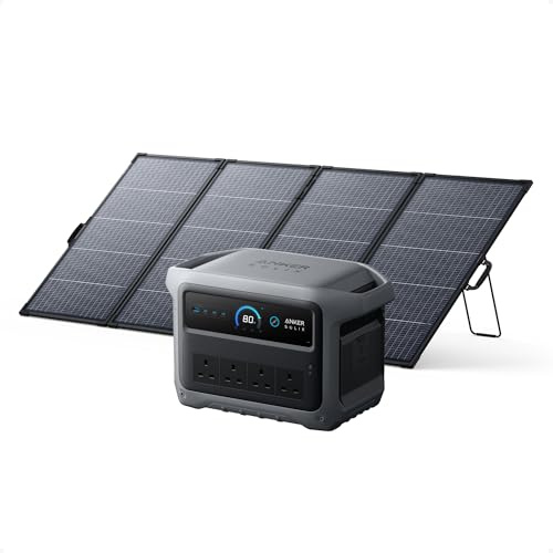 Anker SOLIX C1000 Gen 2 Tragbare Powerstation mit 400W Solarpanel, 2.000W (Spitzenleistung 3.000W) Solargenerator, vollständige Aufladung in 49 Minuten, 1.024Wh LiFePO₄-Akku für Notstrom
