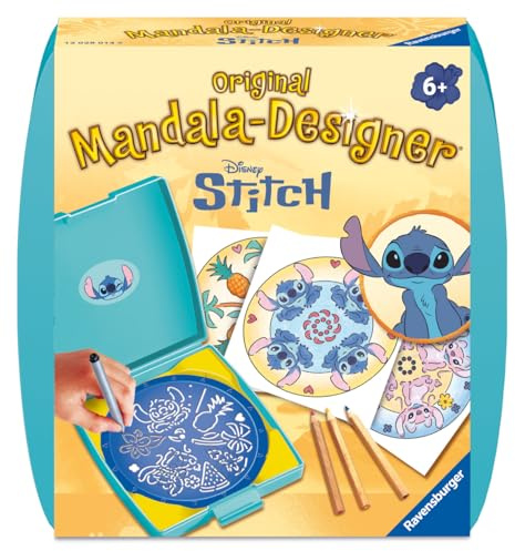 Ravensburger 12028014 - Mandala-Designer Mini Disney Stitch - kreatives Zeichenset für Kinder ab 6 Jahren