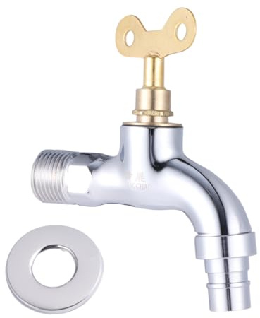 Hemobllo Robinet avec Serrure Cuivre pour Évier Extérieur Mitigeur à Poignée Unique Résistant Installation Facile pour Cuisine et Salle de Bain