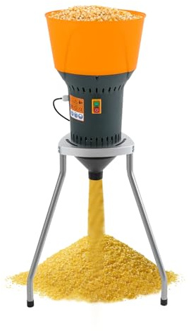Macinino elettrico per cereali 19000RPM 220V con 5 setacci Macinino professionale per cereali secchi come frumento, mais, orzo Ideale per uso domestico e fattoria per la preparazione di mangime per